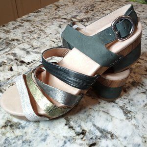 Dansko Multi-color Leather Comfort Insole Sandals